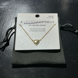 Sugarfix by BaubleBar 14K Gold Plated Sterling Silver Necklace Nickel Free Heart